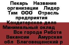 Пекарь › Название организации ­ Лидер Тим, ООО › Отрасль предприятия ­ Кондитерское дело › Минимальный оклад ­ 22 300 - Все города Работа » Вакансии   . Амурская обл.,Благовещенский р-н